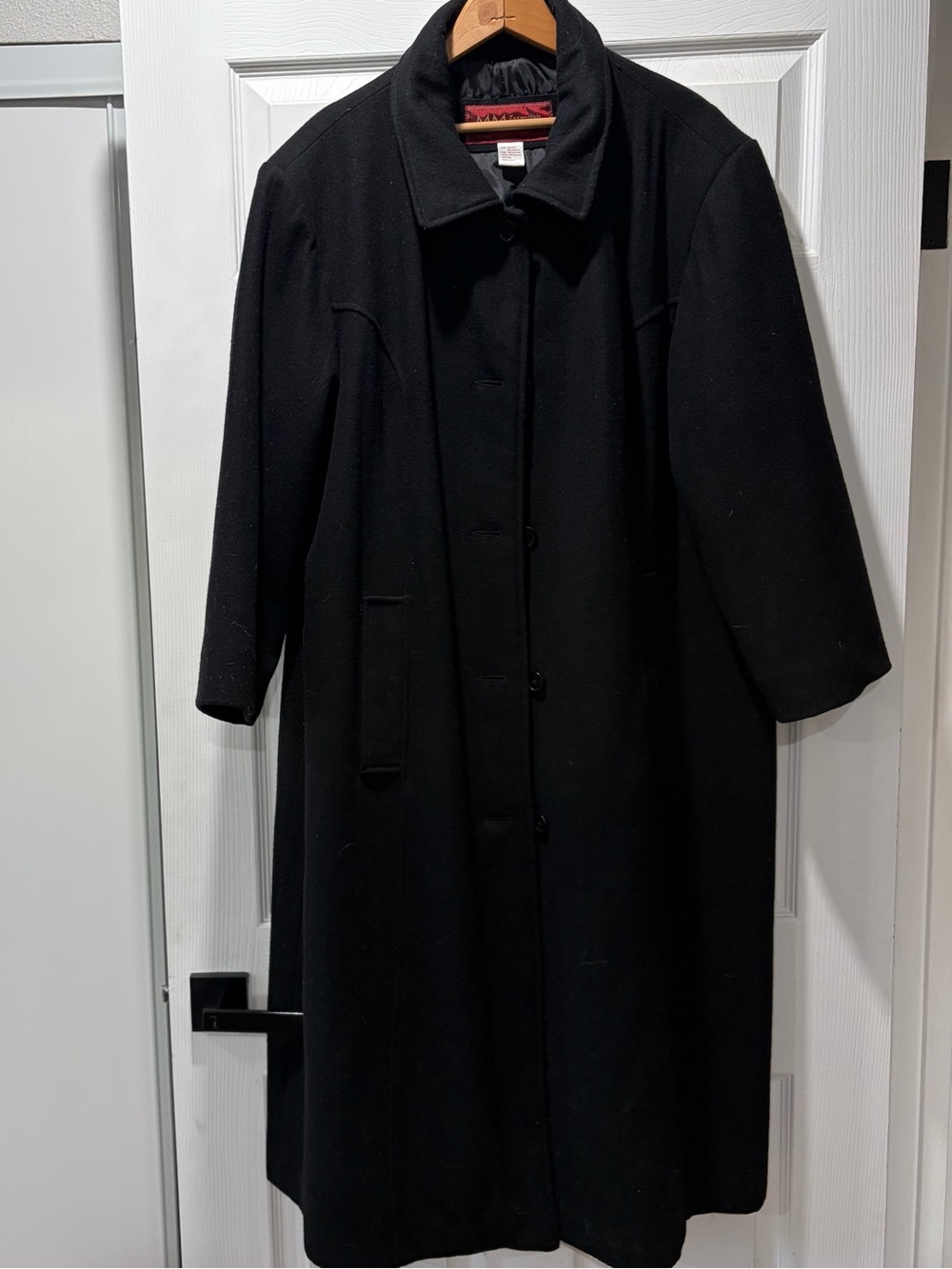 Classic black wool coat